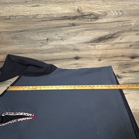 VTG ROOTS ATHLETICS Navy 1/4 zip pullover sweatshirt Men's XXL - Picture 5 of 8